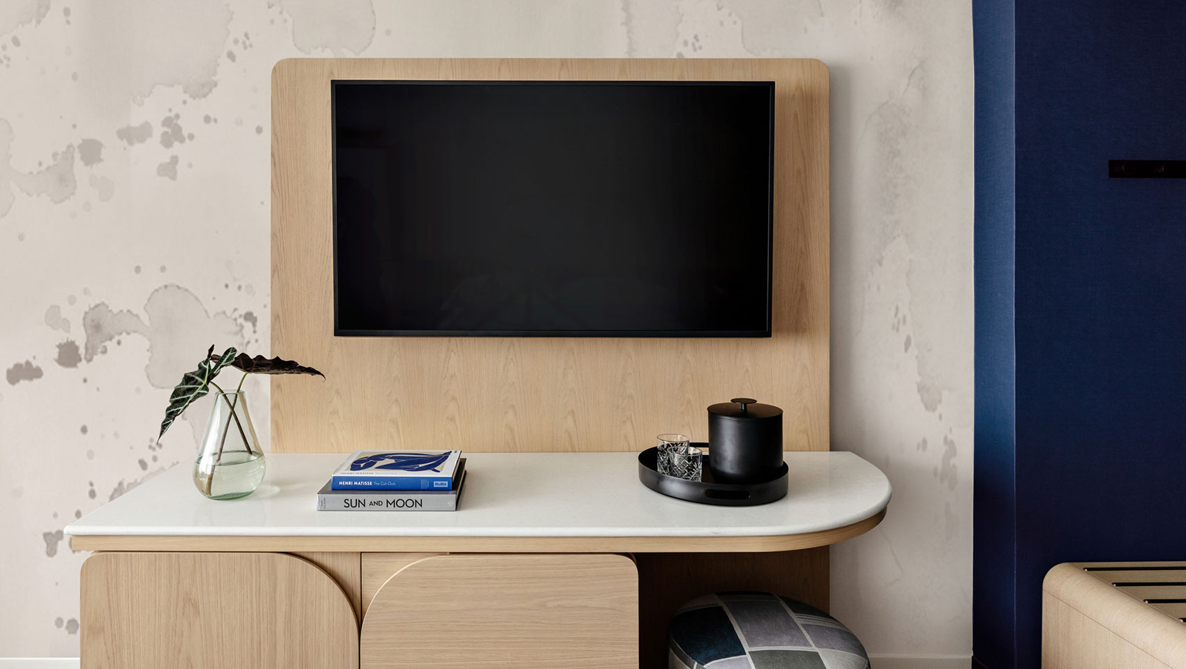 theta guestroom entertainment area